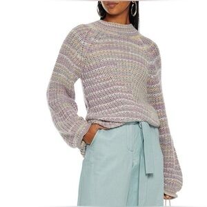 Nicholas Maliya Alpaca Wool Blend Multi Color Knit Sweater Size xs